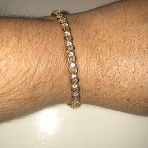 Vintage Roman Goldtone CZ Tennis Bracelet